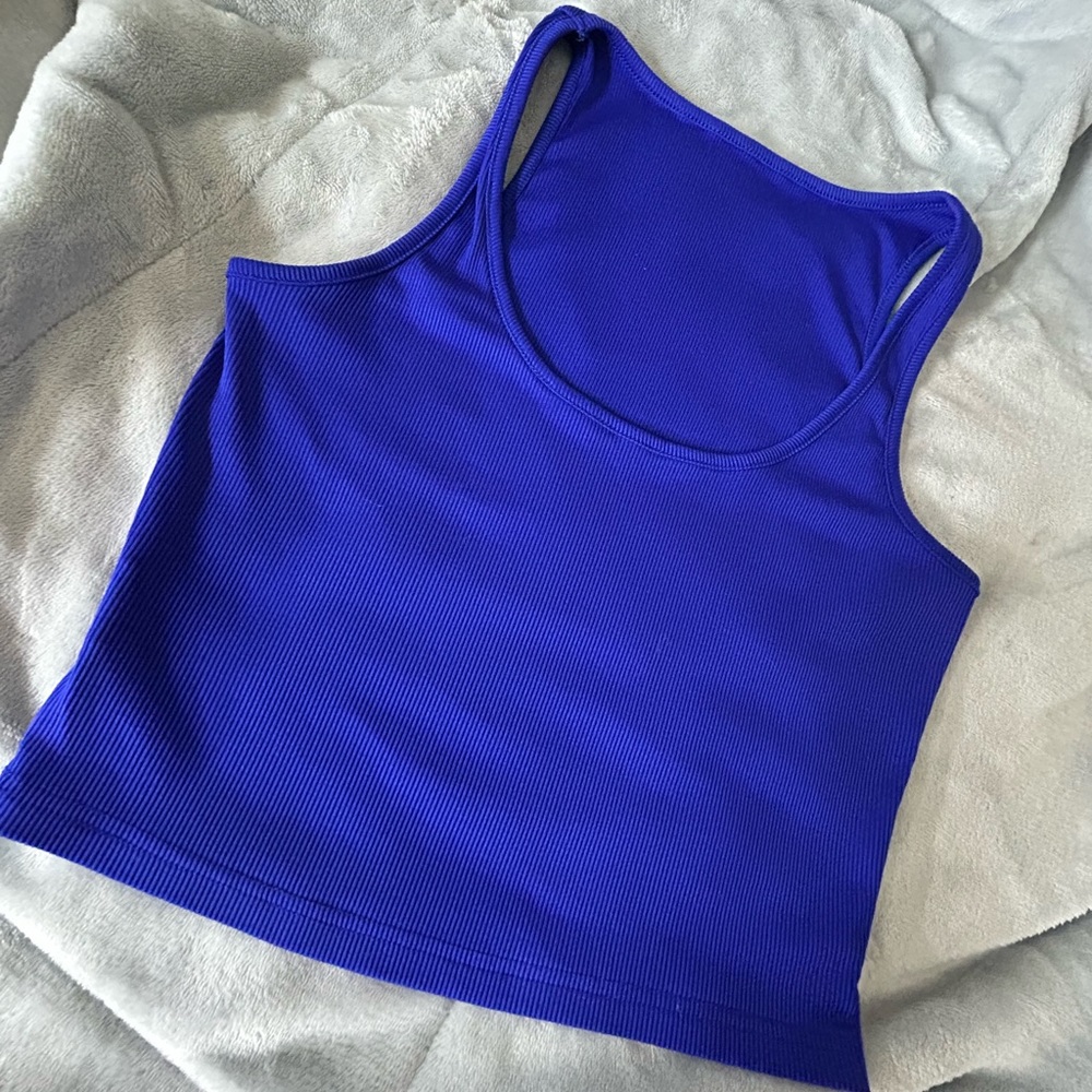 Dark blue crop-top